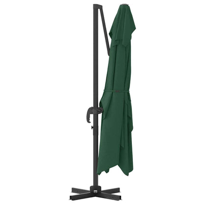 vidaXL Umbrella Green 351 x 250 x 260 cm Polyester and Aluminium