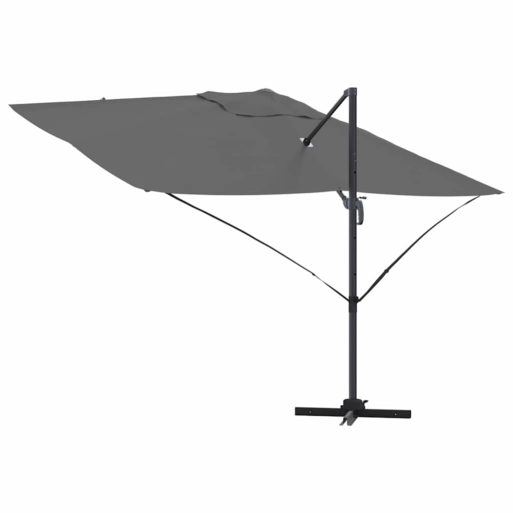 vidaXL Umbrella Anthracite 351 x 250 x 260 cm Polyester and Aluminium