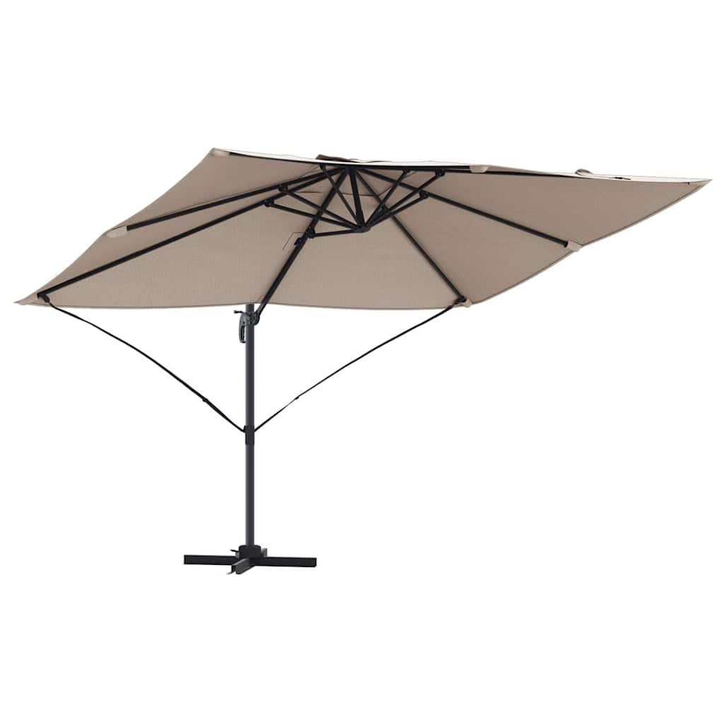 vidaXL Umbrella Taupe 351 x 250 x 260 cm Polyester and Aluminium