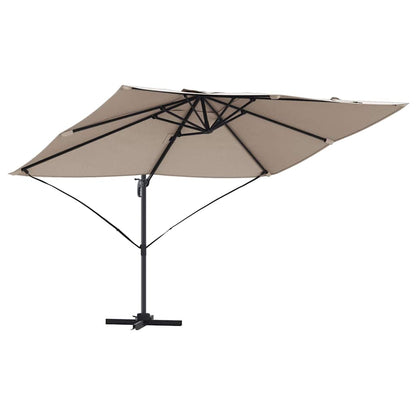 vidaXL Umbrella Taupe 351 x 250 x 260 cm Polyester and Aluminium