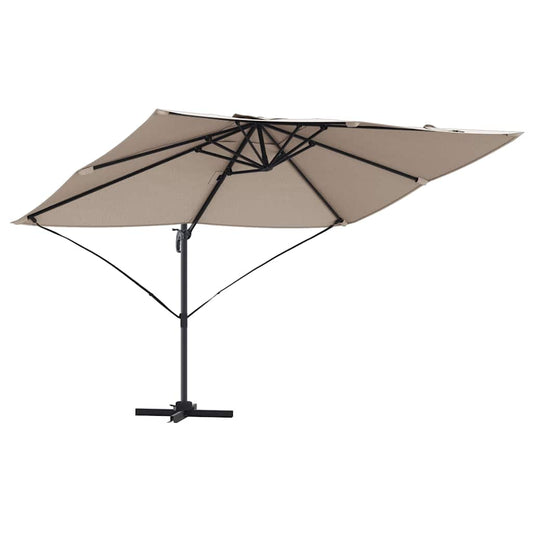 vidaXL Umbrella Taupe 351 x 250 x 260 cm Polyester and Aluminium
