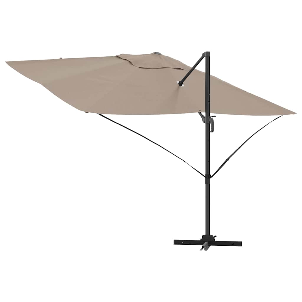 vidaXL Umbrella Taupe 351 x 250 x 260 cm Polyester and Aluminium