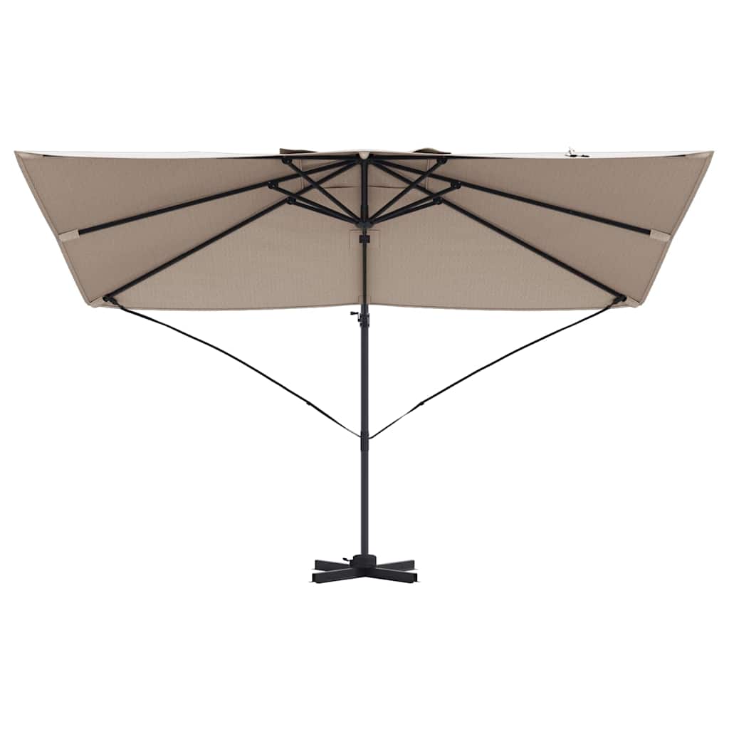 vidaXL Umbrella Taupe 351 x 250 x 260 cm Polyester and Aluminium