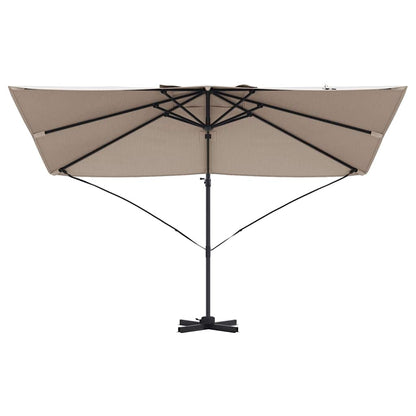 vidaXL Umbrella Taupe 351 x 250 x 260 cm Polyester and Aluminium