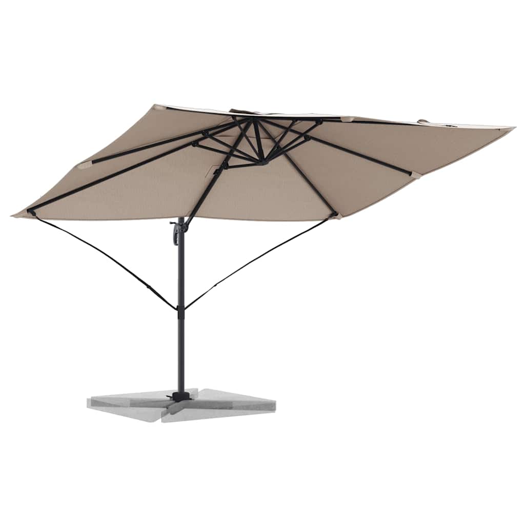 vidaXL Umbrella Taupe 351 x 250 x 260 cm Polyester and Aluminium