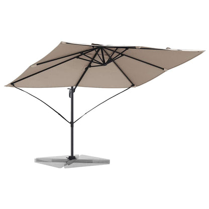 vidaXL Umbrella Taupe 351 x 250 x 260 cm Polyester and Aluminium