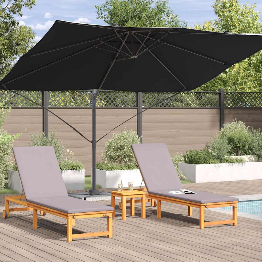 vidaXL Umbrella Black 351 x 250 x 260 cm Polyester and Aluminium