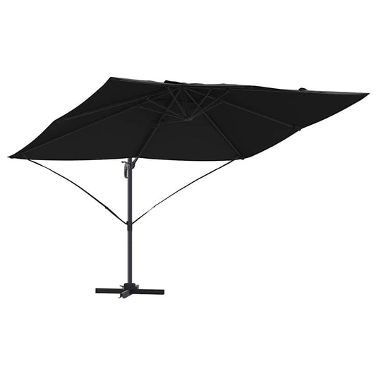 vidaXL Umbrella Black 351 x 250 x 260 cm Polyester and Aluminium