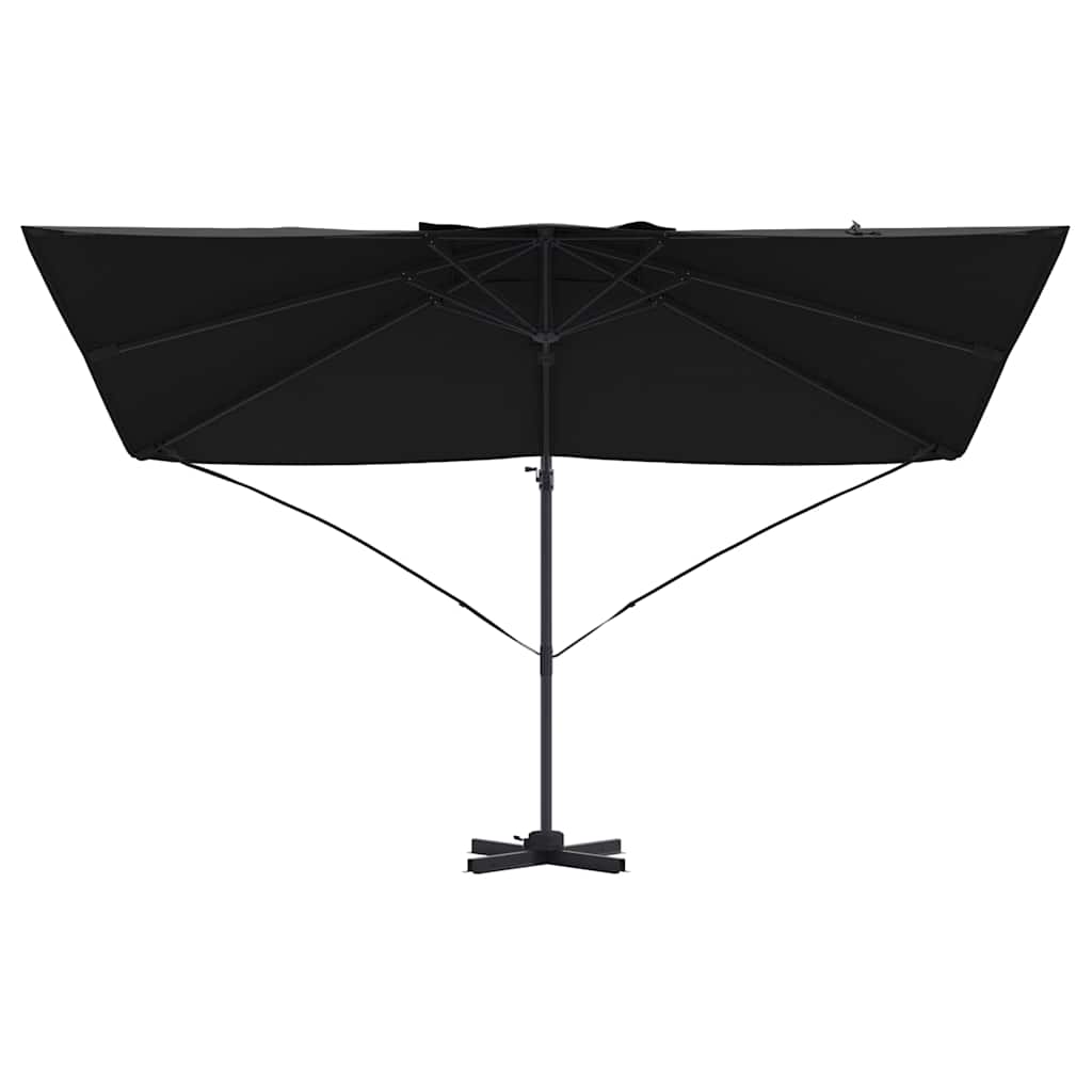 vidaXL Umbrella Black 351 x 250 x 260 cm Polyester and Aluminium