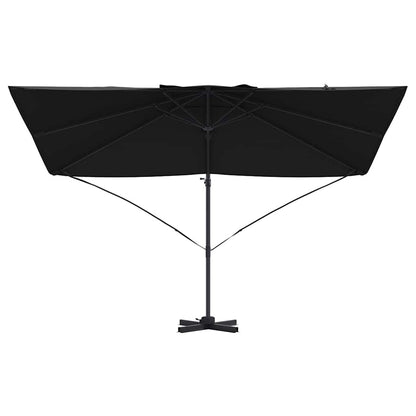 vidaXL Umbrella Black 351 x 250 x 260 cm Polyester and Aluminium