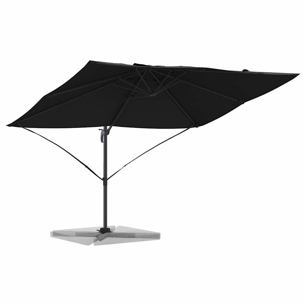 vidaXL Umbrella Black 351 x 250 x 260 cm Polyester and Aluminium