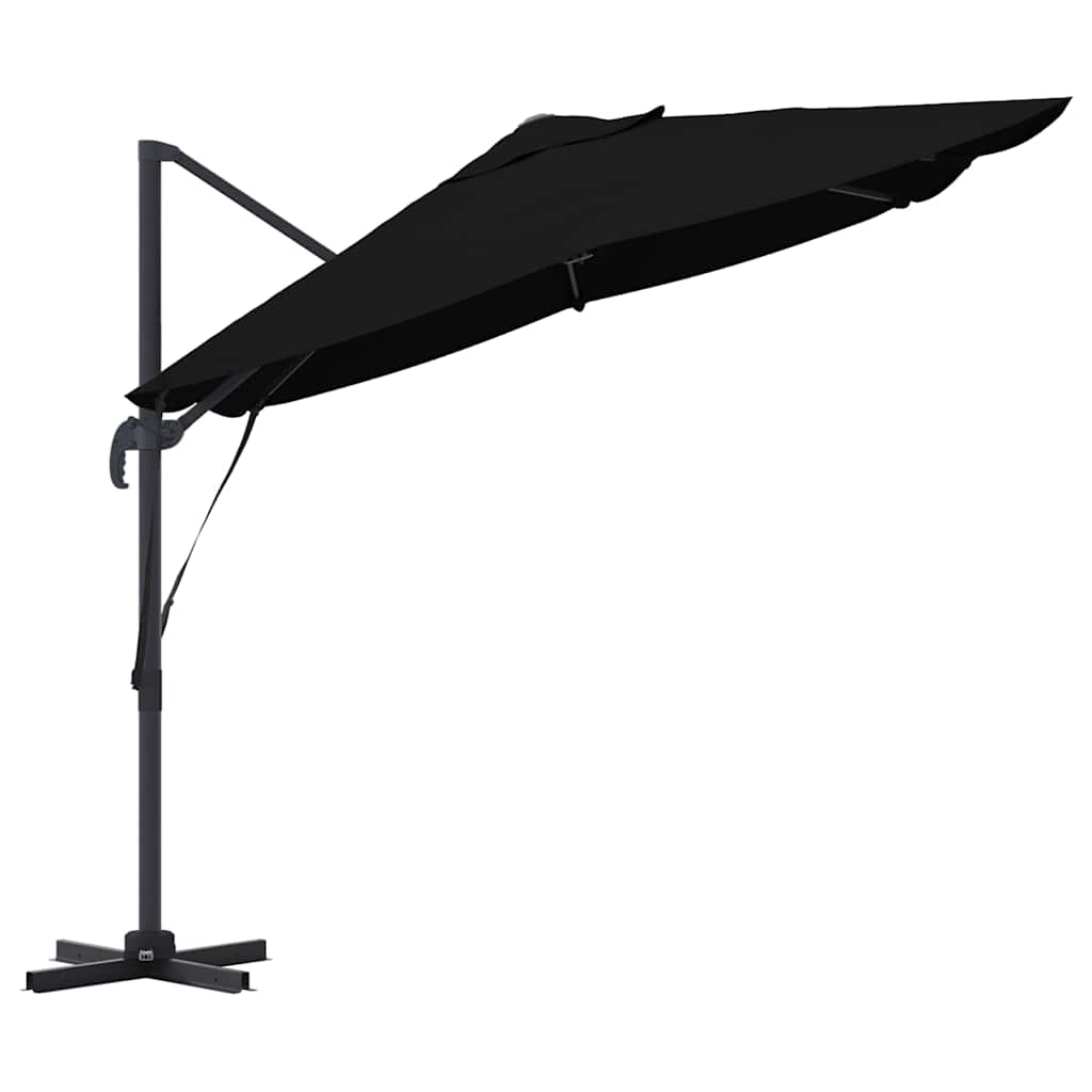 vidaXL Umbrella Black 351 x 250 x 260 cm Polyester and Aluminium