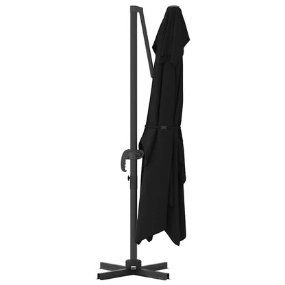 vidaXL Umbrella Black 351 x 250 x 260 cm Polyester and Aluminium