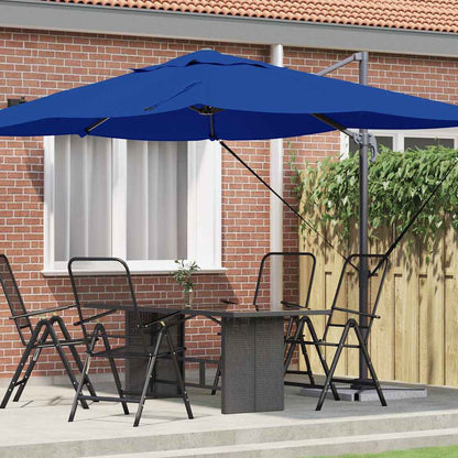 vidaXL Umbrella 351 x 250 x 260 cm Polyester and Aluminium Azurblau