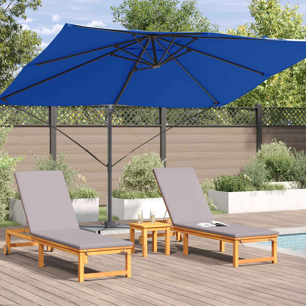 vidaXL Umbrella 351 x 250 x 260 cm Polyester and Aluminium Azurblau