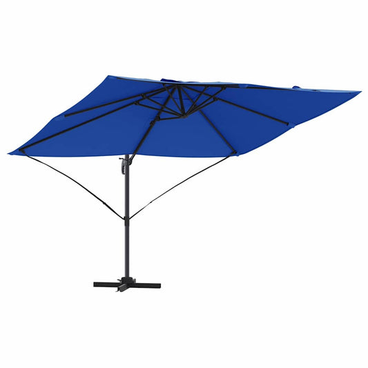 vidaXL Umbrella 351 x 250 x 260 cm Polyester and Aluminium Azurblau