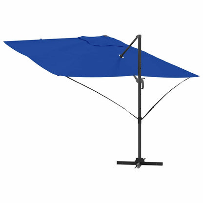 vidaXL Umbrella 351 x 250 x 260 cm Polyester and Aluminium Azurblau