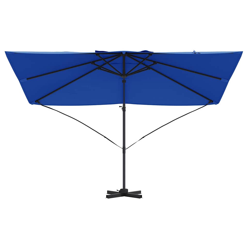 vidaXL Umbrella 351 x 250 x 260 cm Polyester and Aluminium Azurblau