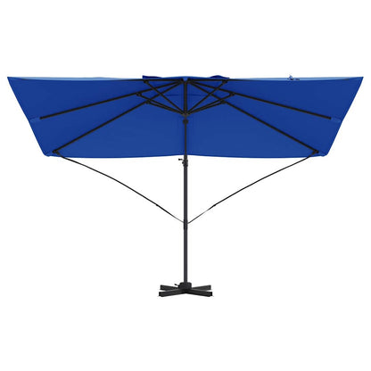 vidaXL Umbrella 351 x 250 x 260 cm Polyester and Aluminium Azurblau