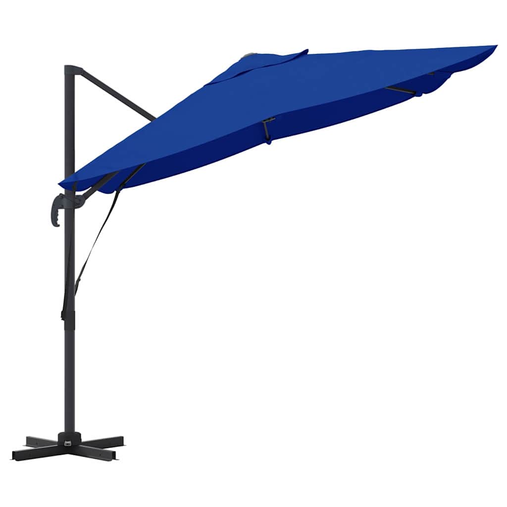vidaXL Umbrella 351 x 250 x 260 cm Polyester and Aluminium Azurblau