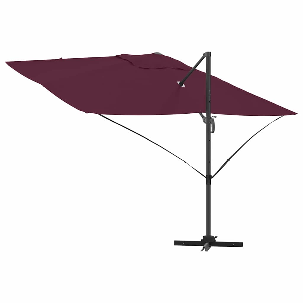 vidaXL Umbrella Bordeaux Red 351 x 250 x 260 cm