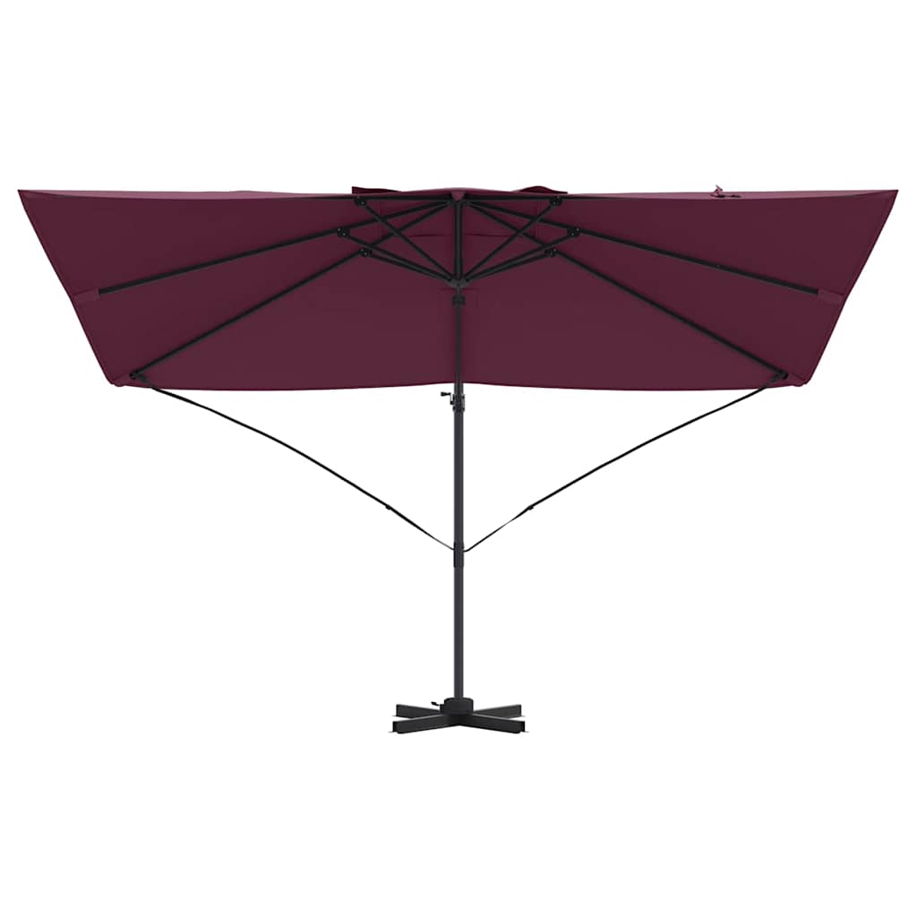 vidaXL Umbrella Bordeaux Red 351 x 250 x 260 cm