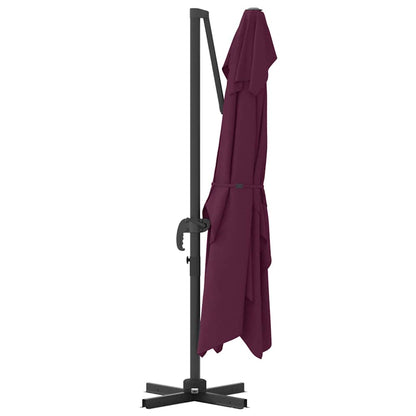 vidaXL Umbrella Bordeaux Red 351 x 250 x 260 cm