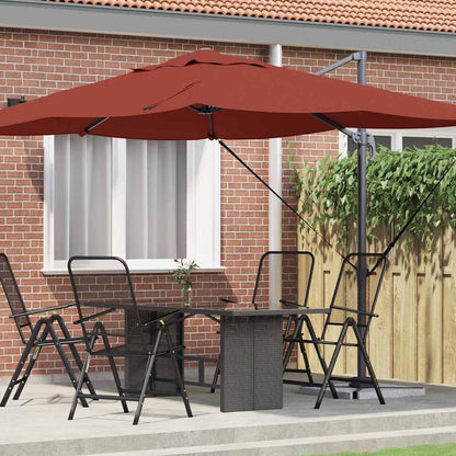 vidaXL Umbrella Terracotta 351 x 250 x 260 cm Polyester and Aluminium