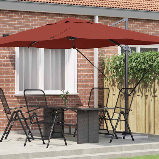 vidaXL Umbrella Terracotta 351 x 250 x 260 cm Polyester and Aluminium