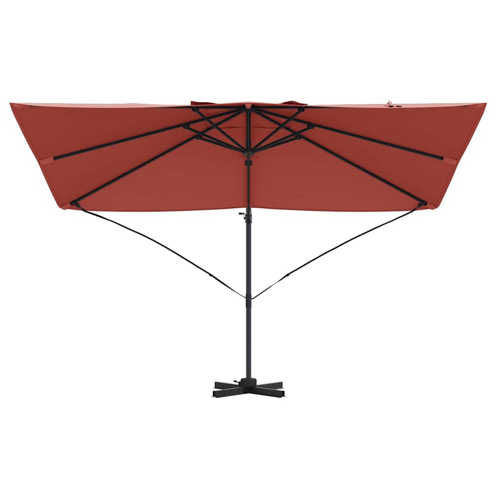 vidaXL Umbrella Terracotta 351 x 250 x 260 cm Polyester and Aluminium