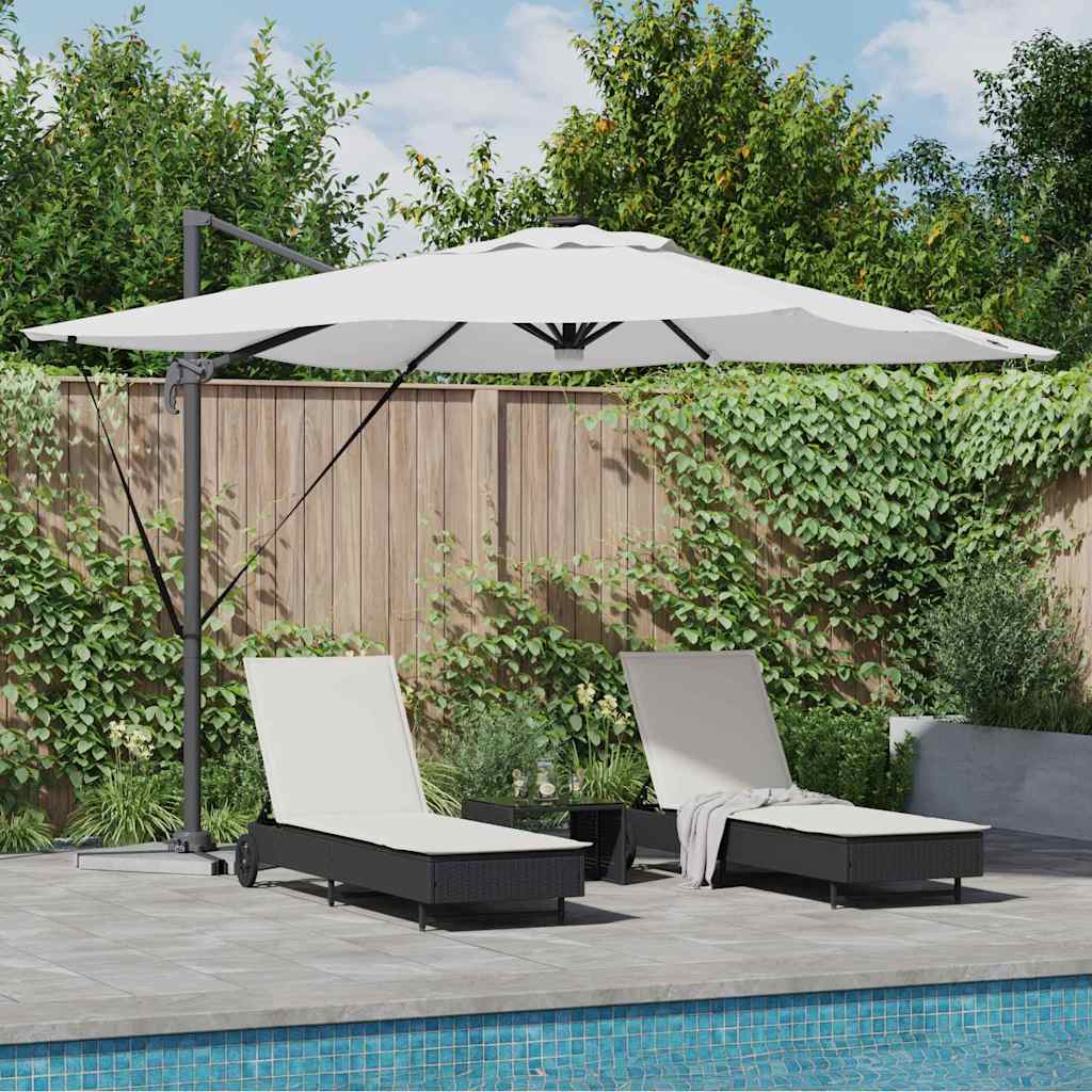 vidaXL Roma Parasol Beige 286 x 284 x 270 cm Aluminium and Polyester
