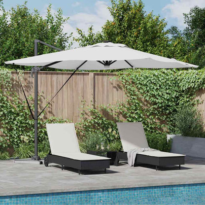 vidaXL Roma Parasol Beige 286 x 284 x 270 cm Aluminium and Polyester