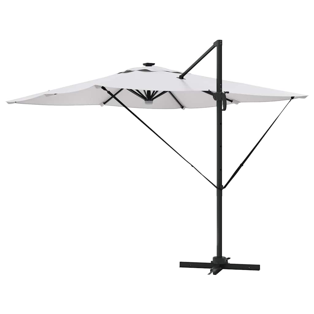 vidaXL Roma Parasol Beige 286 x 284 x 270 cm Aluminium and Polyester