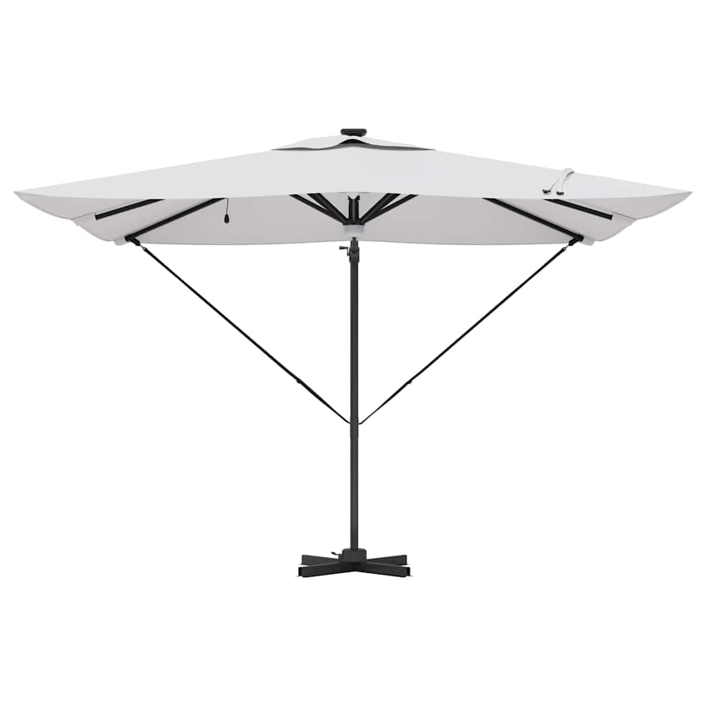 vidaXL Roma Parasol Beige 286 x 284 x 270 cm Aluminium and Polyester