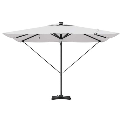 vidaXL Roma Parasol Beige 286 x 284 x 270 cm Aluminium and Polyester