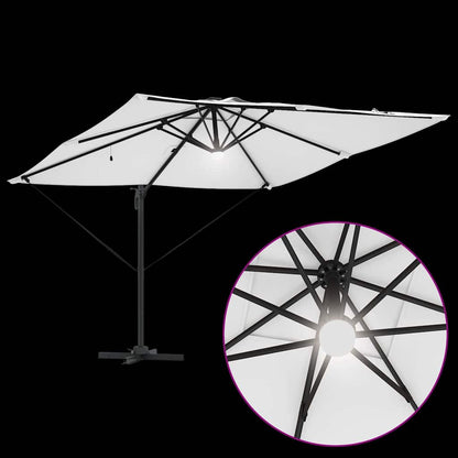 vidaXL Roma Parasol Beige 286 x 284 x 270 cm Aluminium and Polyester