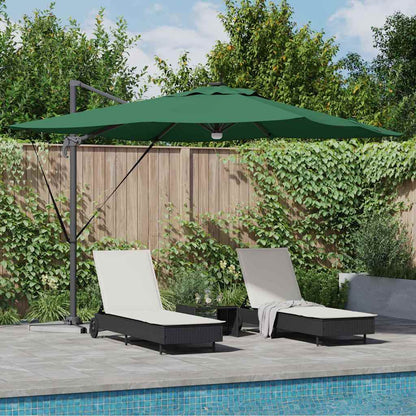 vidaXL Roma Parasol Green 286 x 284 x 270 cm Aluminium and Polyester