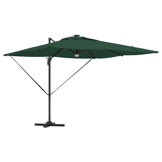 vidaXL Roma Parasol Green 286 x 284 x 270 cm Aluminium and Polyester