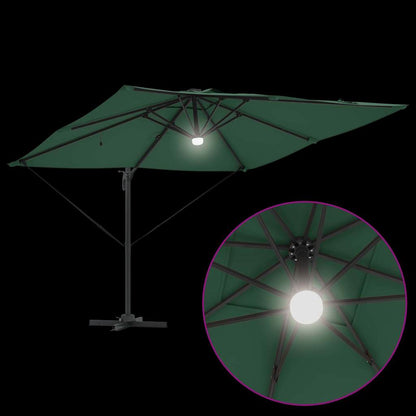 vidaXL Roma Parasol Green 286 x 284 x 270 cm Aluminium and Polyester