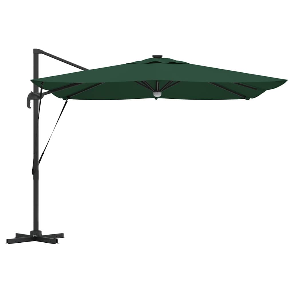 vidaXL Roma Parasol Green 286 x 284 x 270 cm Aluminium and Polyester