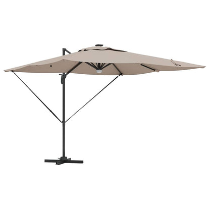 vidaXL Roma Parasol Taupe 286 x 284 x 270 cm Aluminium and Polyester