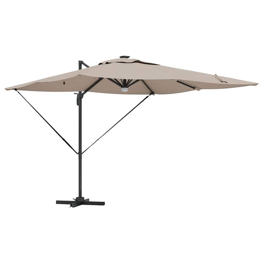 vidaXL Roma Parasol Taupe 286 x 284 x 270 cm Aluminium and Polyester