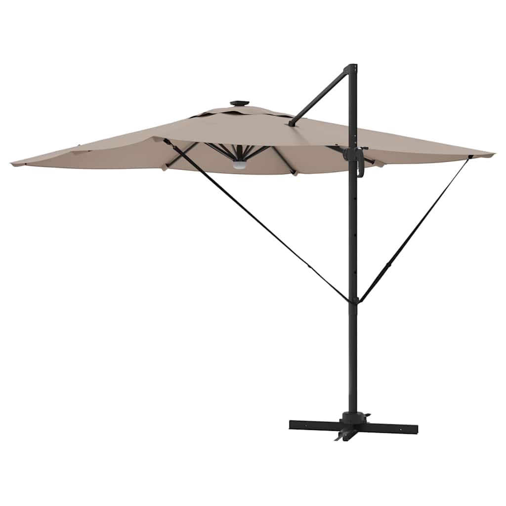 vidaXL Roma Parasol Taupe 286 x 284 x 270 cm Aluminium and Polyester