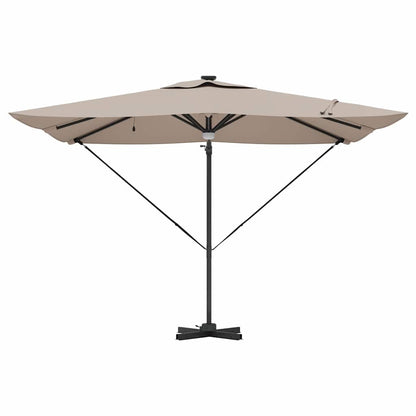 vidaXL Roma Parasol Taupe 286 x 284 x 270 cm Aluminium and Polyester