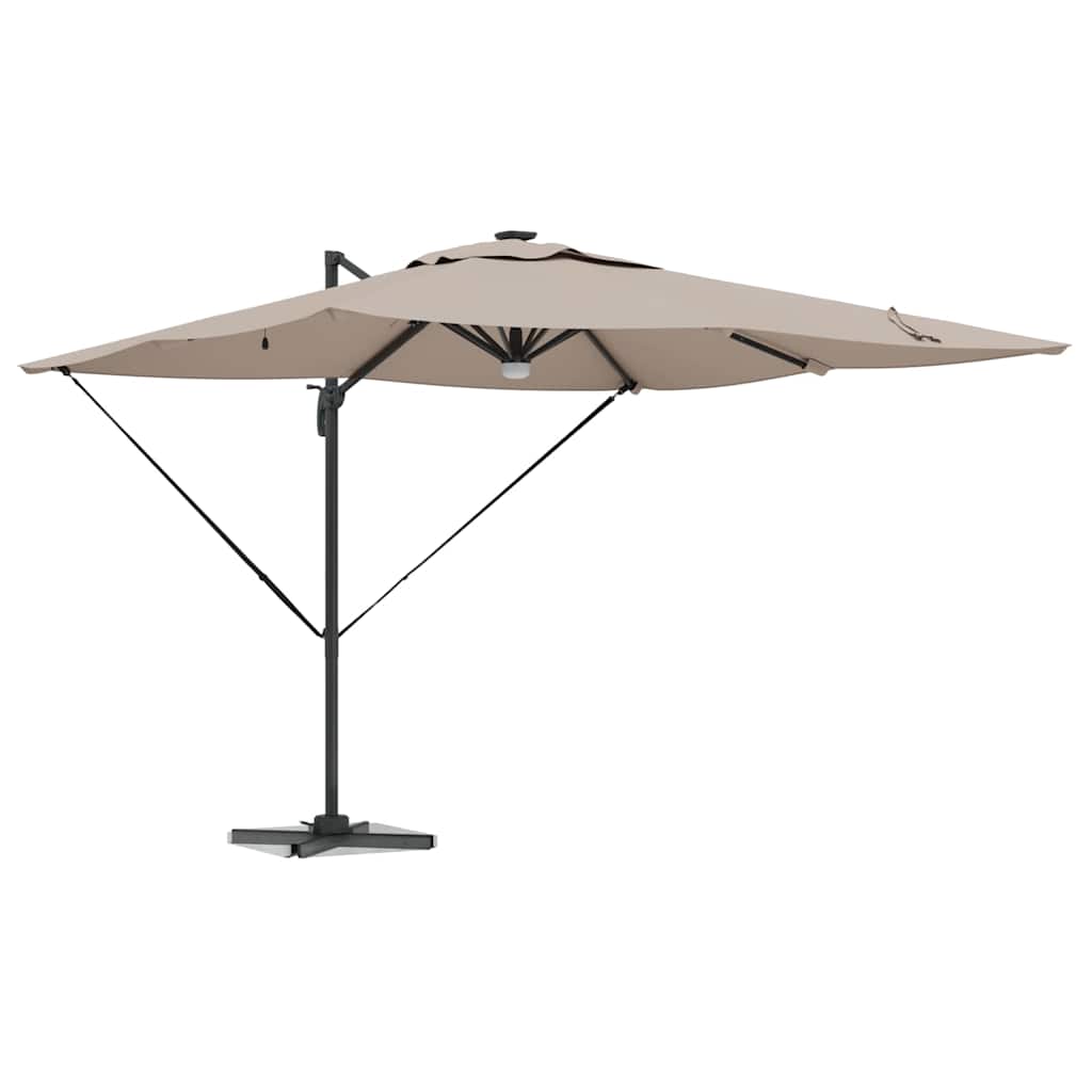 vidaXL Roma Parasol Taupe 286 x 284 x 270 cm Aluminium and Polyester