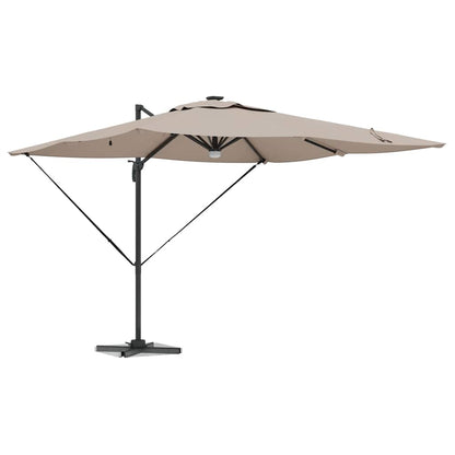 vidaXL Roma Parasol Taupe 286 x 284 x 270 cm Aluminium and Polyester