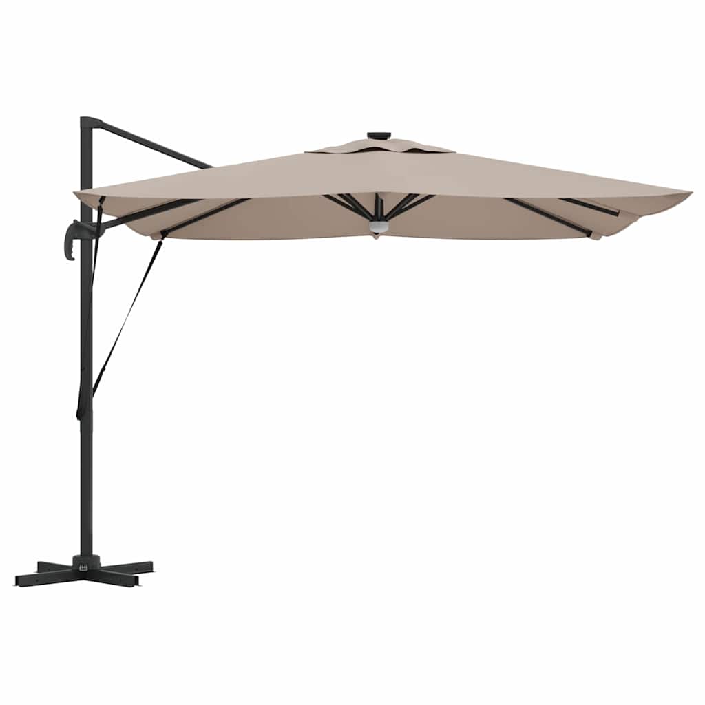 vidaXL Roma Parasol Taupe 286 x 284 x 270 cm Aluminium and Polyester