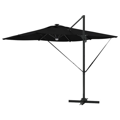 vidaXL Roma Parasol Black 286 x 284 x 270 cm Aluminium and Polyester