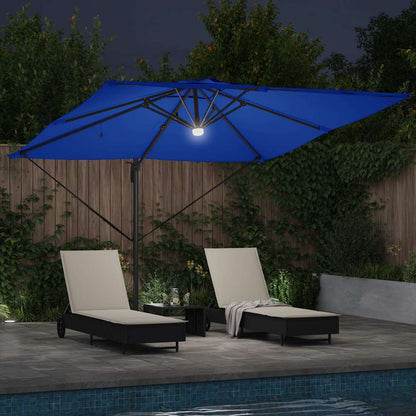 vidaXL Roma Parasol Blue 286 x 284 x 270 cm Aluminium and Polyester