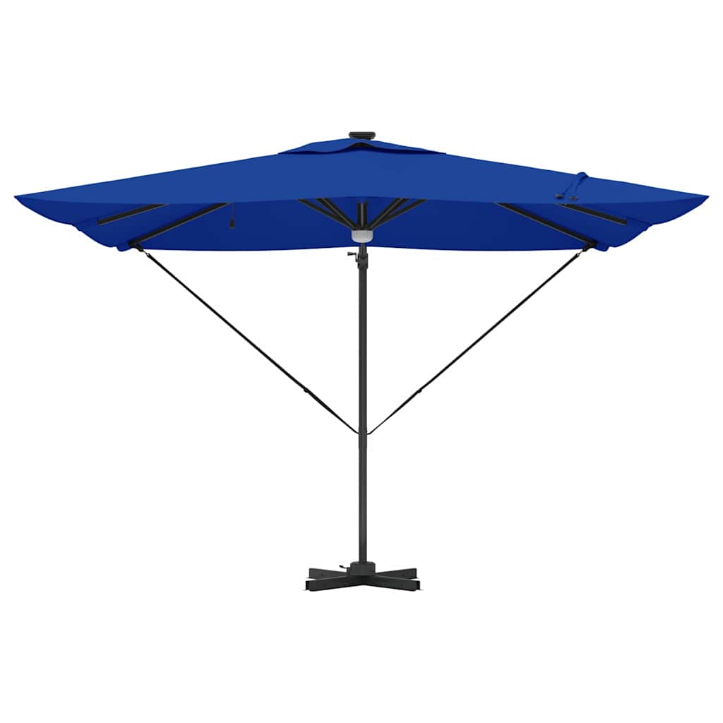 vidaXL Roma Parasol Blue 286 x 284 x 270 cm Aluminium and Polyester